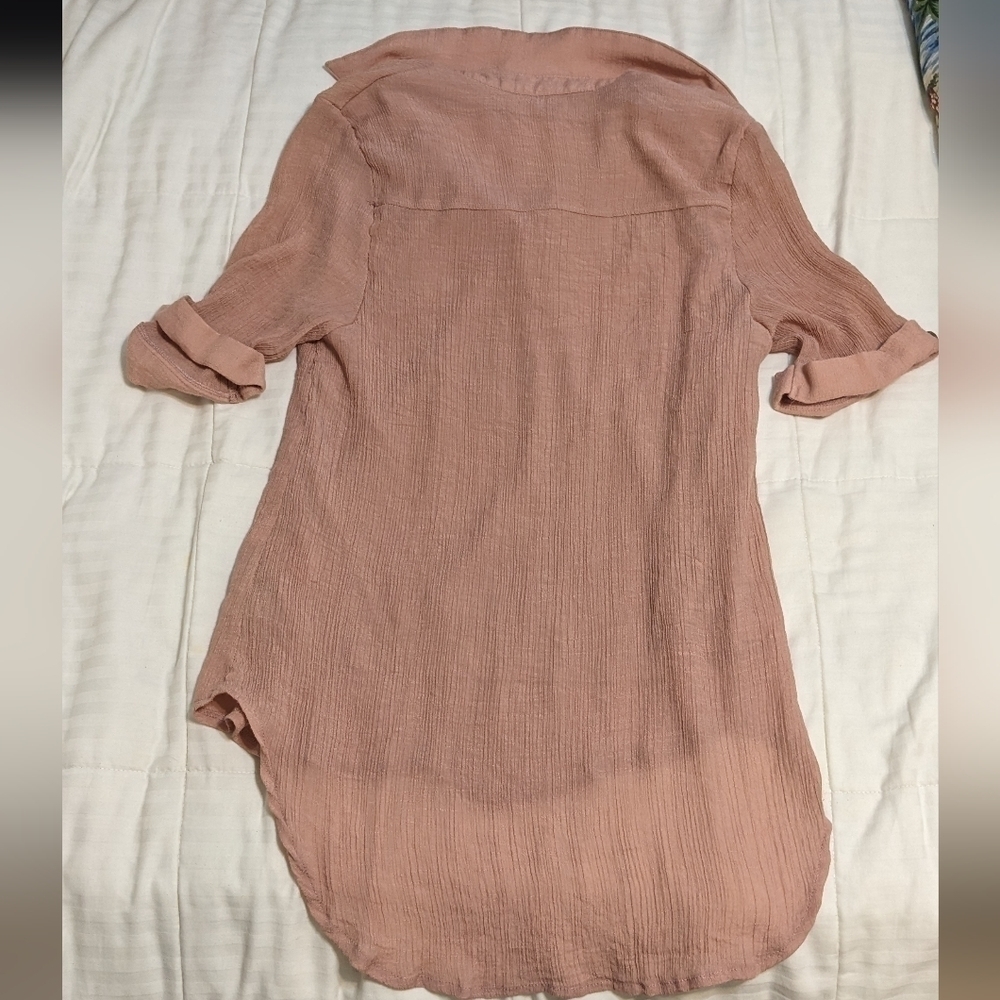 Apricot collared 2 layer dusty pink top size 14. - Picture 3 of 10